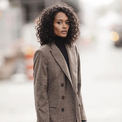 Nicole Fiscella posing for a photo shoot for her Instagram feed. 